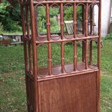 5-tier rattan bookcase shelf