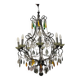 Large Crystal Multicolored Chandelier 1950’s