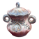 Sugar H 1 cm - Quimper porcelain ceramic signed P. Fouillen.