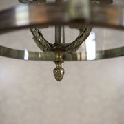 Suspension en métal et verre de style mi-siècle