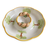 Olive pattern slip dish