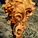 Golden wall shelf in Rococo style from the 1950s.