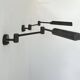 Paire d’appliques vintage orientable en laiton, France 1970