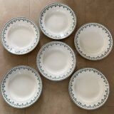 6 assiettes creuses en terre de fer
