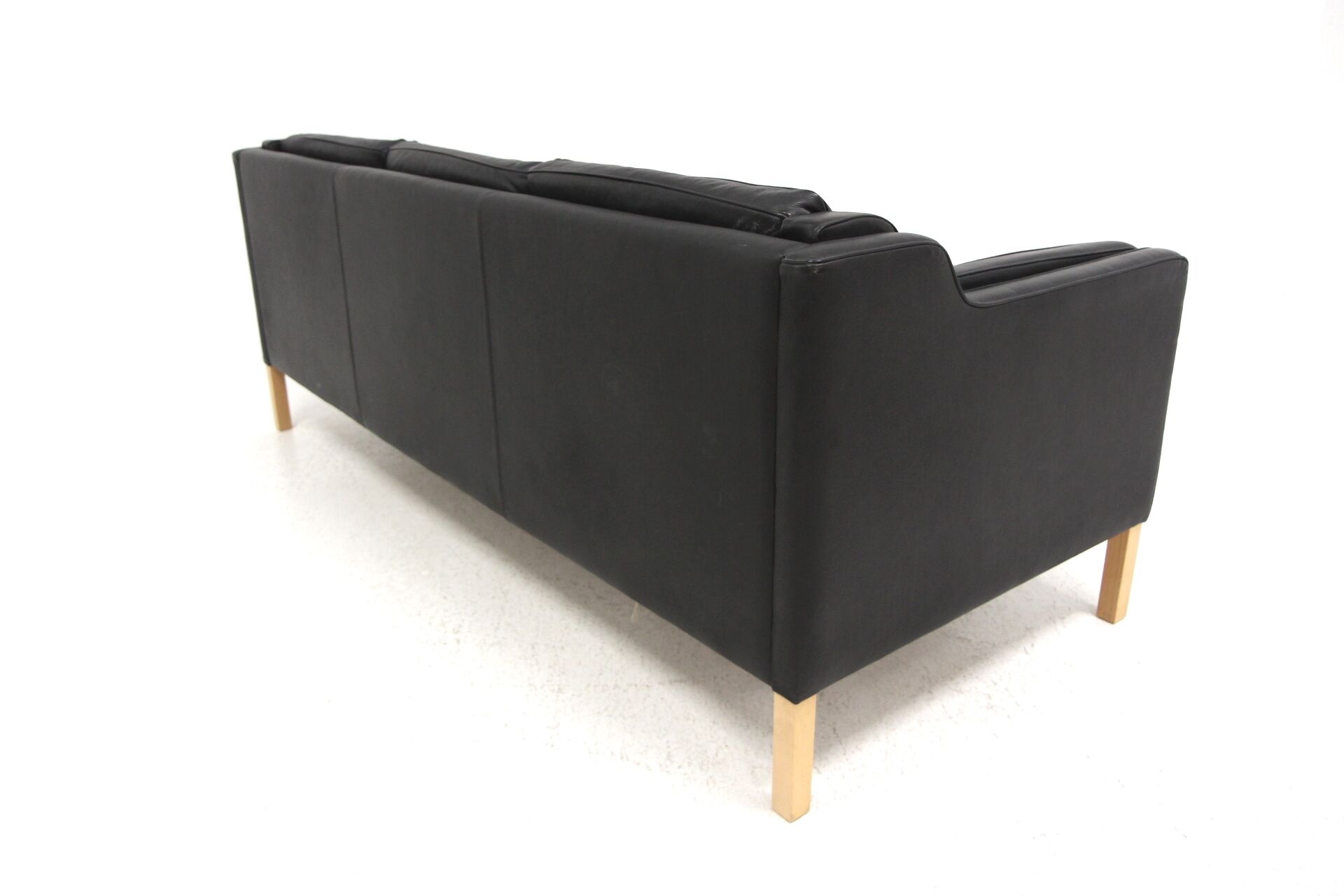 Scandinavian leather sofa "eva", stouby, denmark, 1960