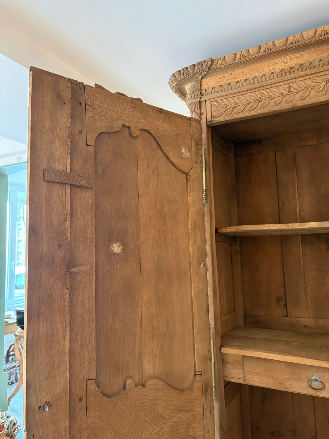 Norman oak cabinet with sandblasted finish