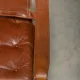 Arne Norell Sirocco Safari Lounge Chair in stained Ash and Brown Leather