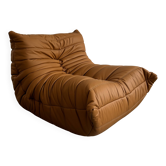 "Togo" armchair in brown leather by Michel Ducaroy.