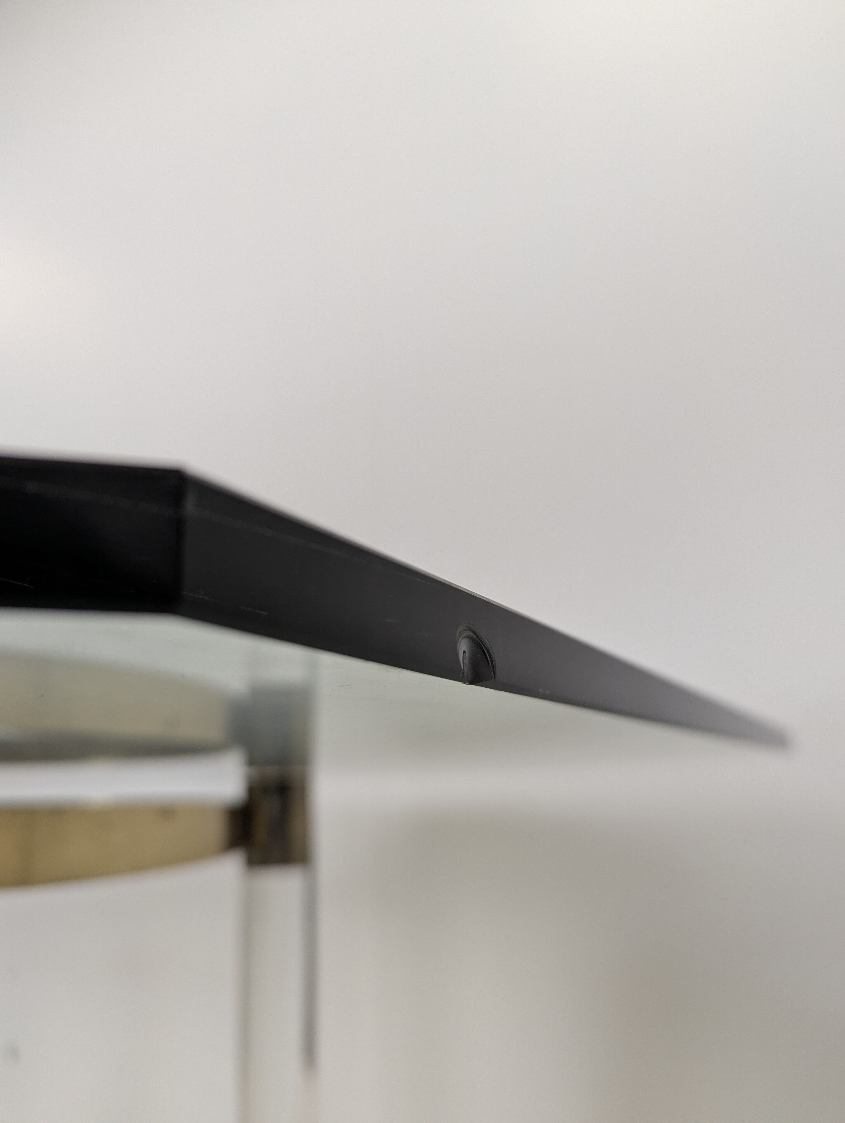 Brass and acrylic glass table by Sandro Petti for Metalarte, 1970