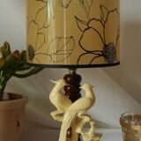Vintage onyx birds bedside lamp