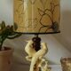 Vintage onyx birds bedside lamp