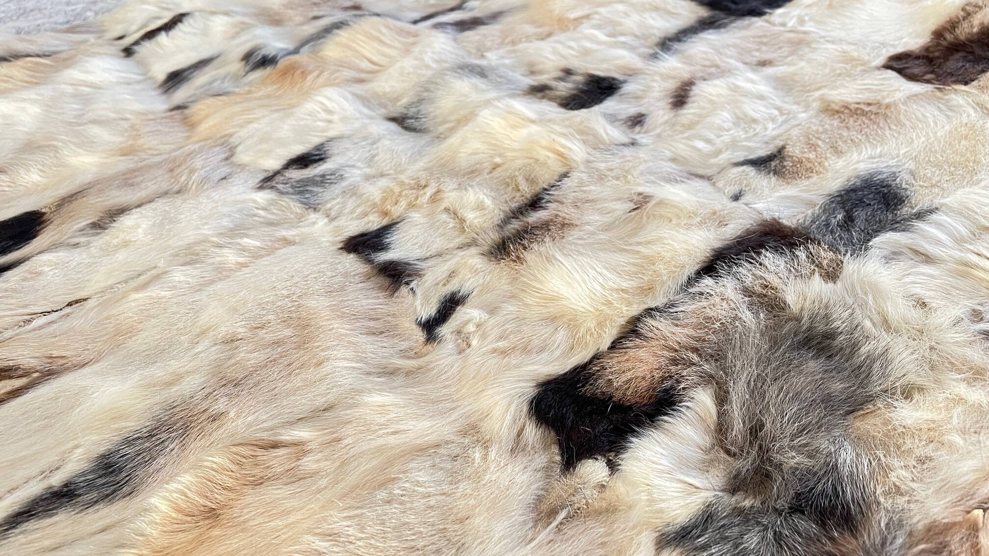 RUG Skin 1970s Beige-Brown - 56 x 107cm
