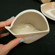 3 pieces in contemporary modernist ceramic Elaine Dick