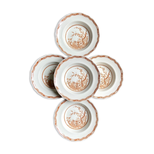 5 assiettes creuses en - anglaise