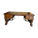 Oak and glass desk