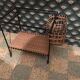 Vintage rattan wheeled dessert