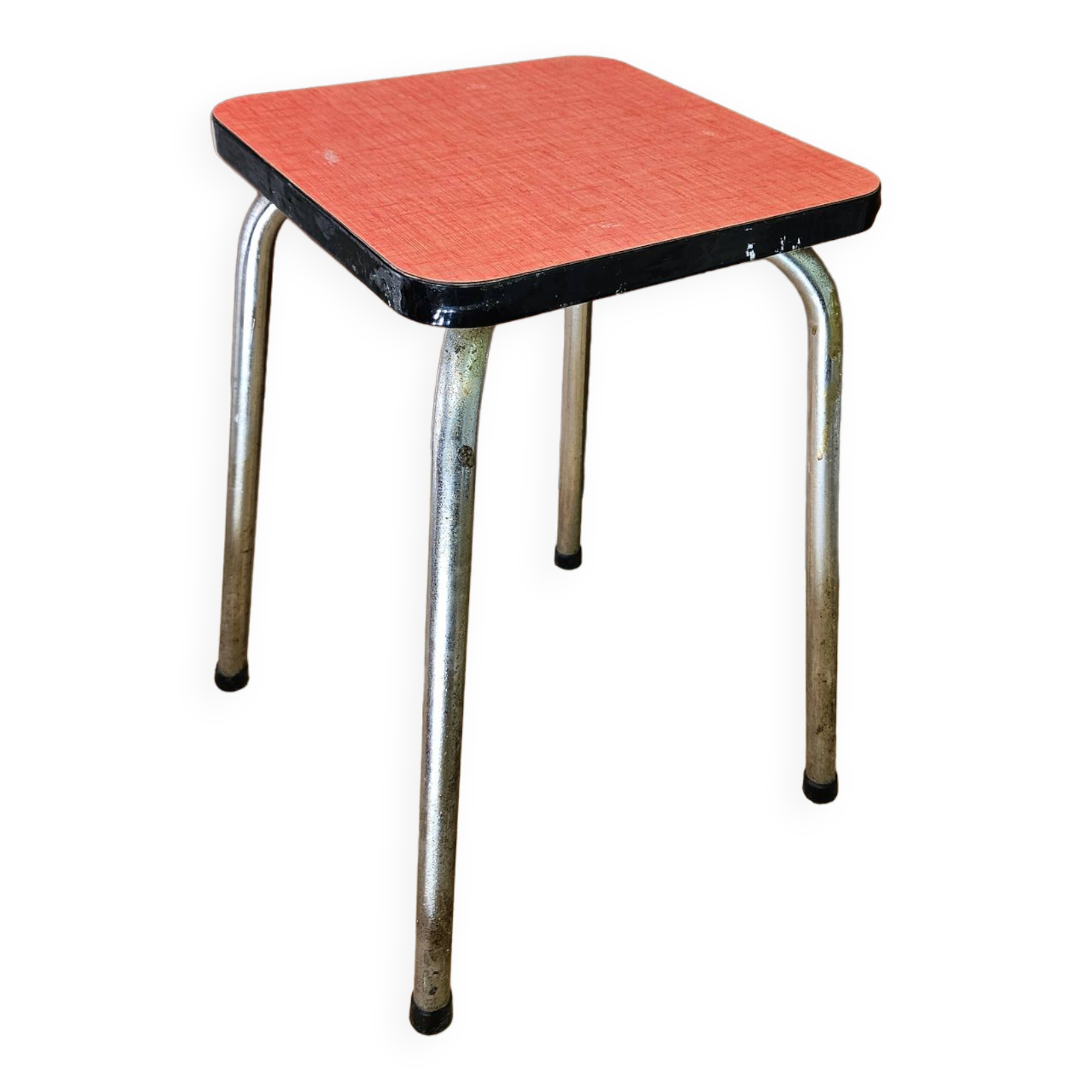 Pink formica stool 1960