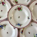 set of 6 Villeroy & Boch La Louvière soup plates, Belgian manufacture in Terre de Fer, early 20th century