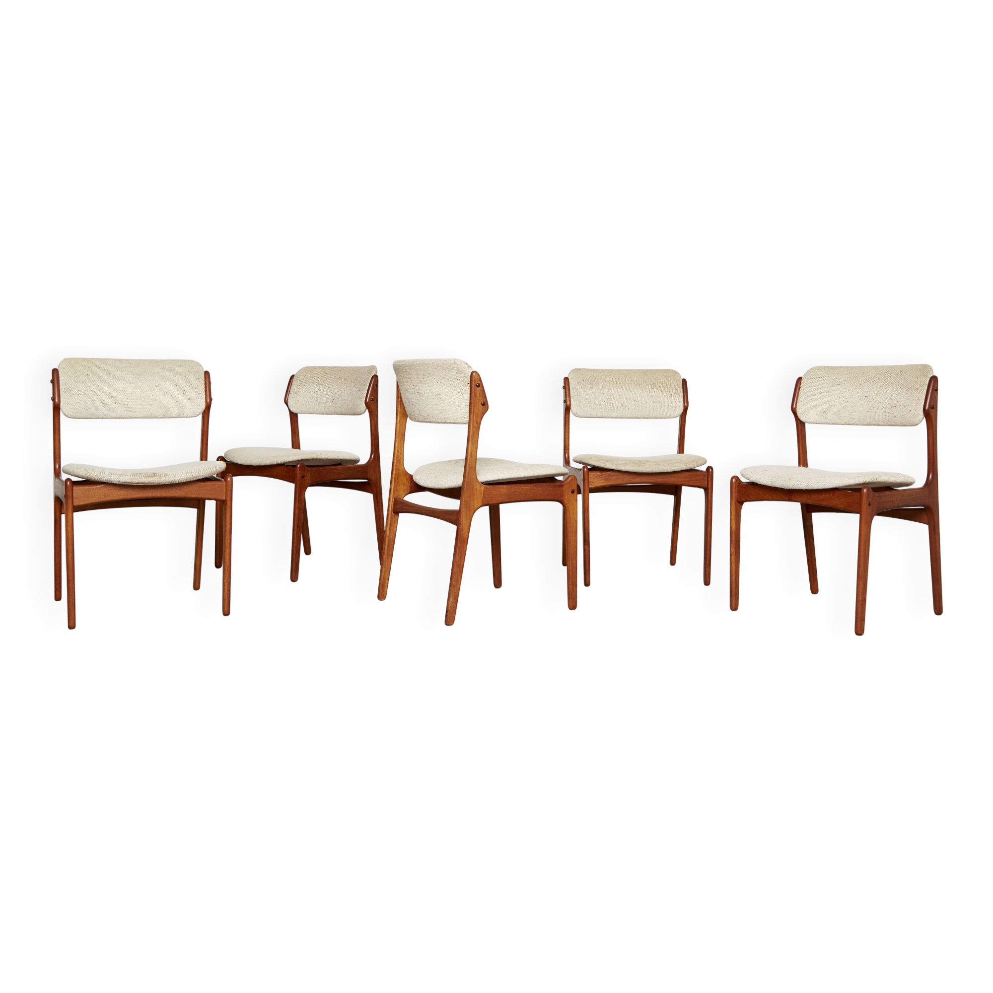 Set of 5 Erik Buck Dining Chair No.49 for O.D. Møbler