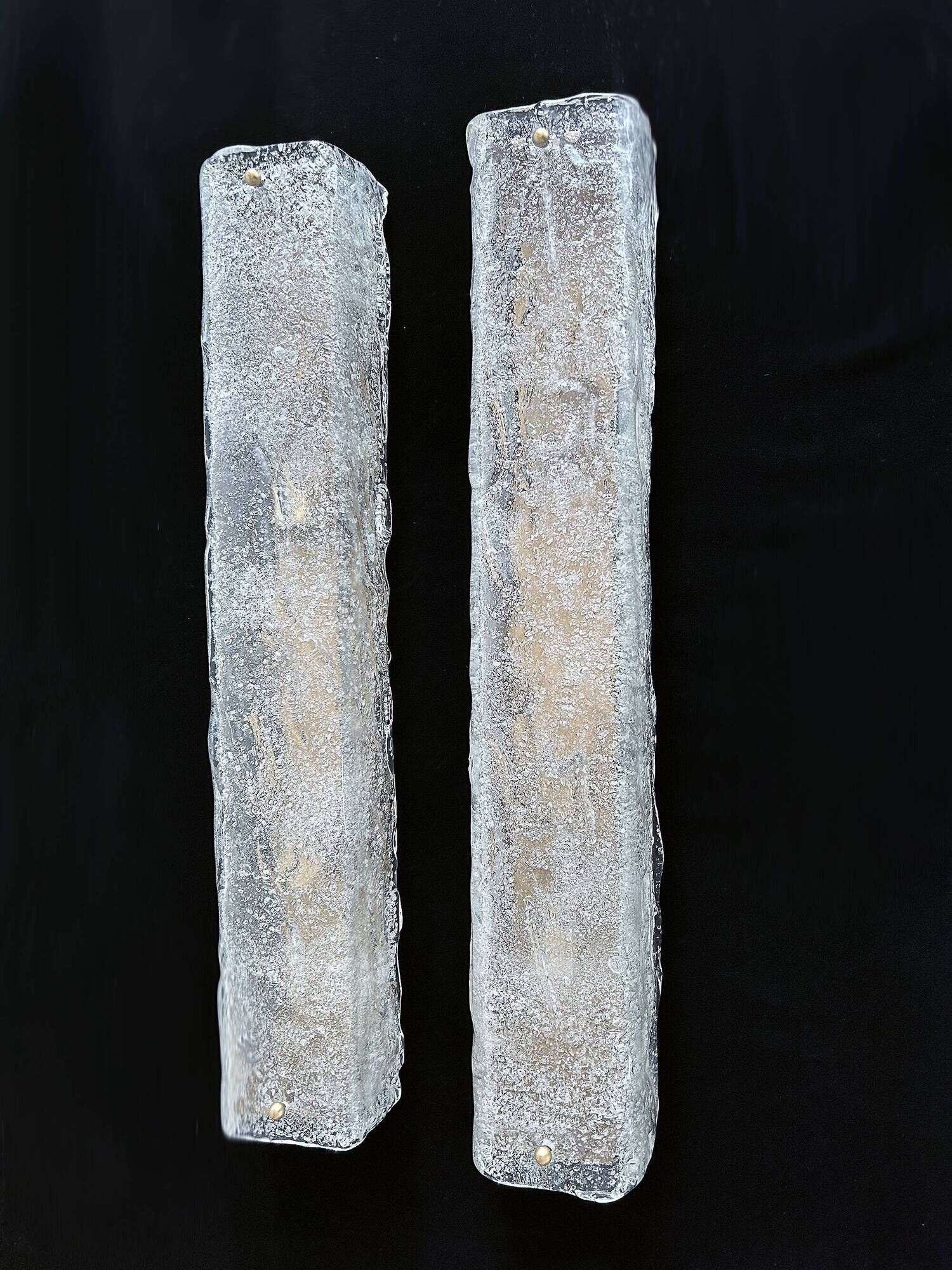 Pair Very Large Murano Glass Wall Lights