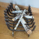 Large 19th century wrought iron log rack