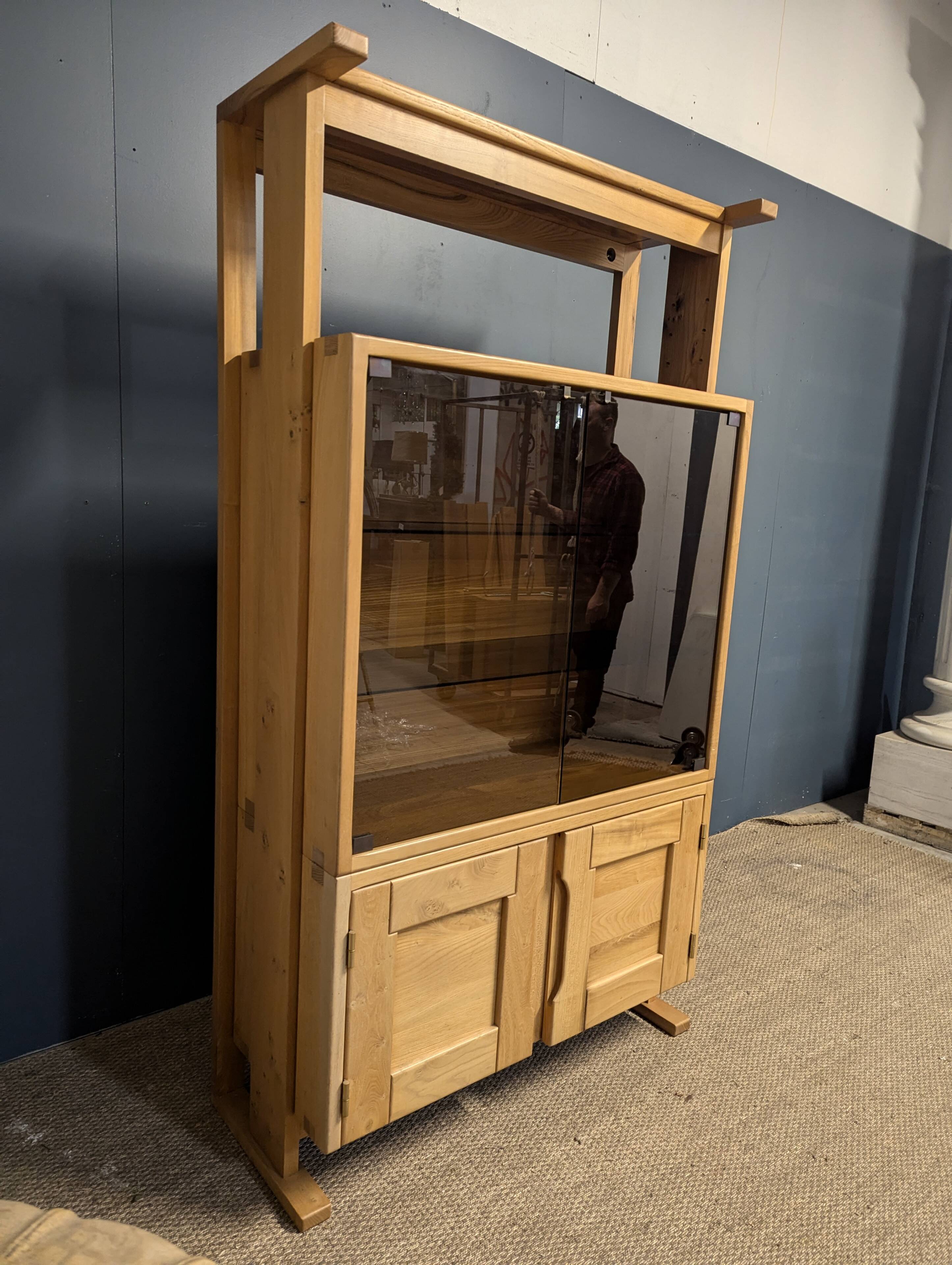 Glass storage cabinet