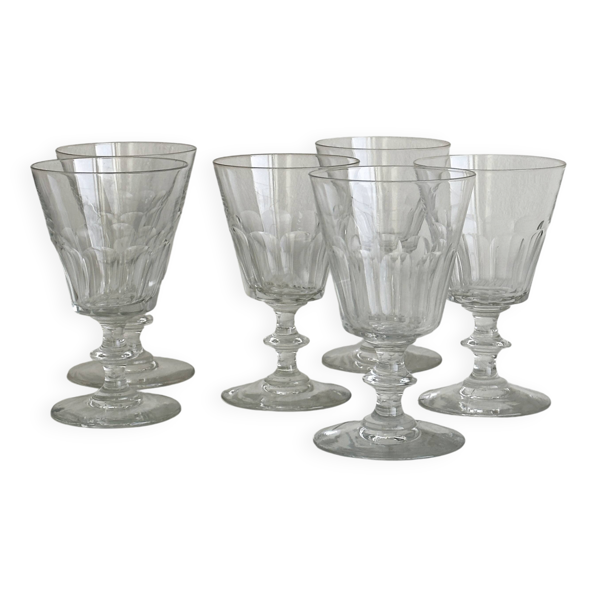 6 glass stemware glasses