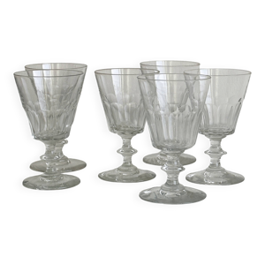 6 verres sur pied en