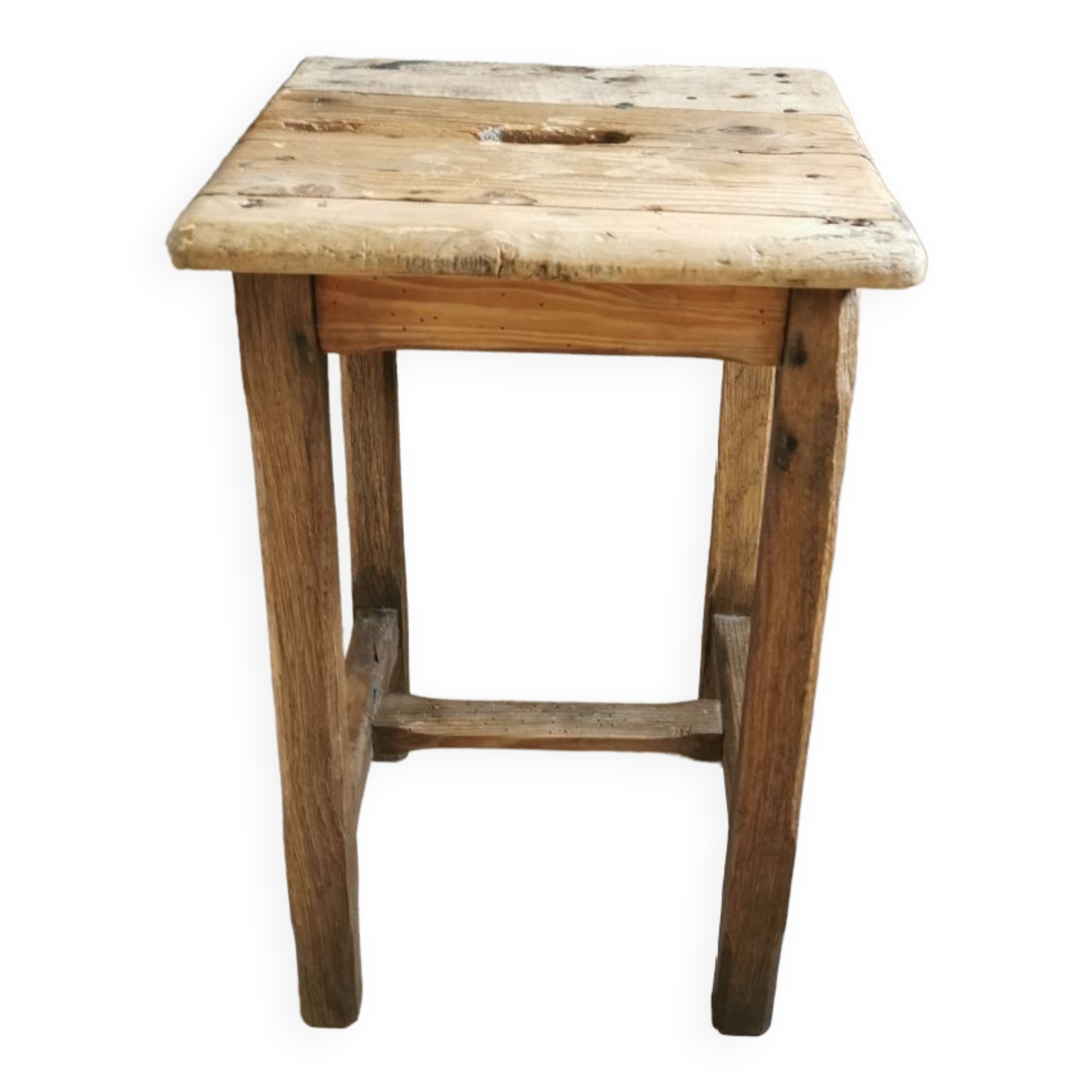 Wooden workshop stool