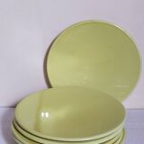 Six vintage Czech ceramic dessert plates