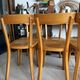 Set of 6 vintage wooden bistro chairs by Baumann