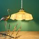 Vintage yellow opaline pendant light