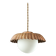 Mid-Century Italian Copper and Opaline Pendant Lamp