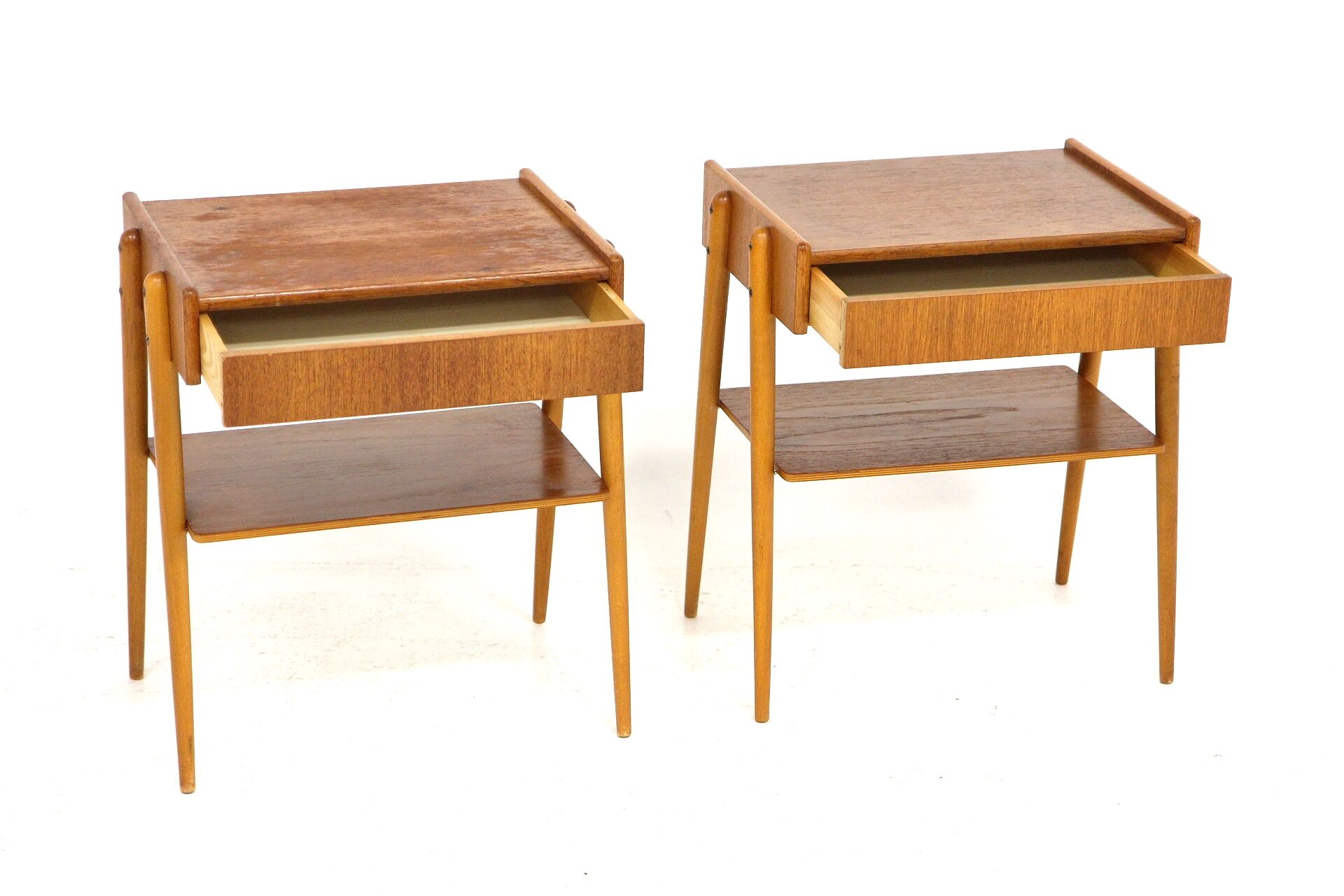 Set de 2 tables de chevet en teck, Carlström, Suède, 1960
