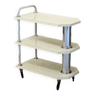 Trolley table on wheels 1960 yellow formica