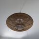 Suspension design cercles en rotin