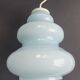 Vintage blue opaline glass pendant light