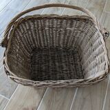 Antique wicker bike basket