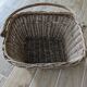 Antique wicker bike basket
