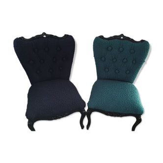 Small padded style armchairs