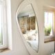 Dismantled Space Age XXL wall mirror in lacquered wood. France, 1970s.