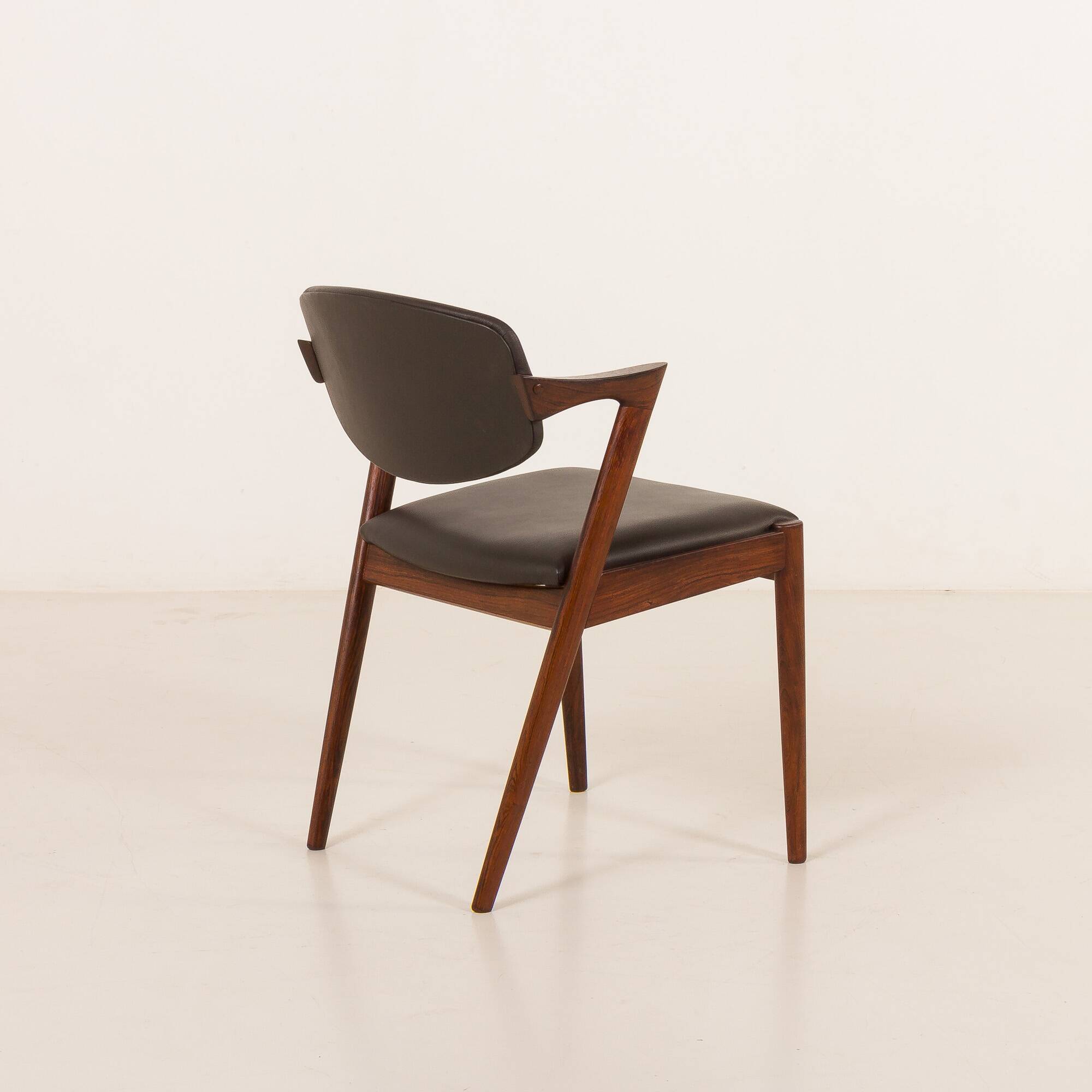 Kai Kristiansen rosewood chair  #42 in aniline leather, 1960s
