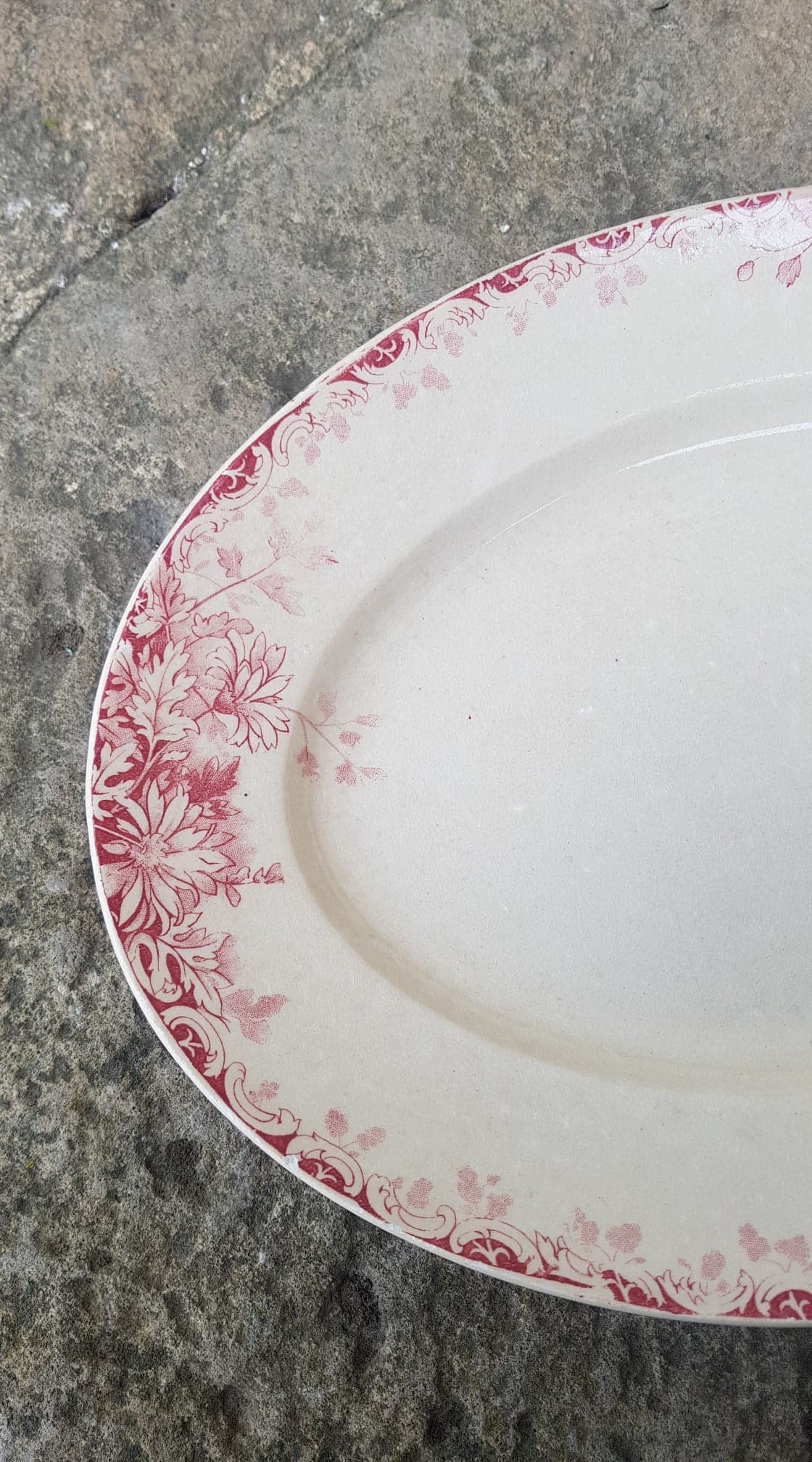 Flat Oval Gien model Autumn Flowers