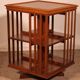 Rotating library in blonde mahogany