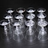Set of 12 Art Nouveau glasses.