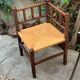 Chaise d’angle paillée bois tourné 1920