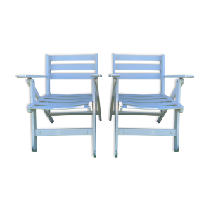 Paire de fauteuils pliants