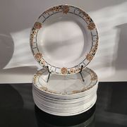 Series of 6 Saint Amand flat plates Ceranord France