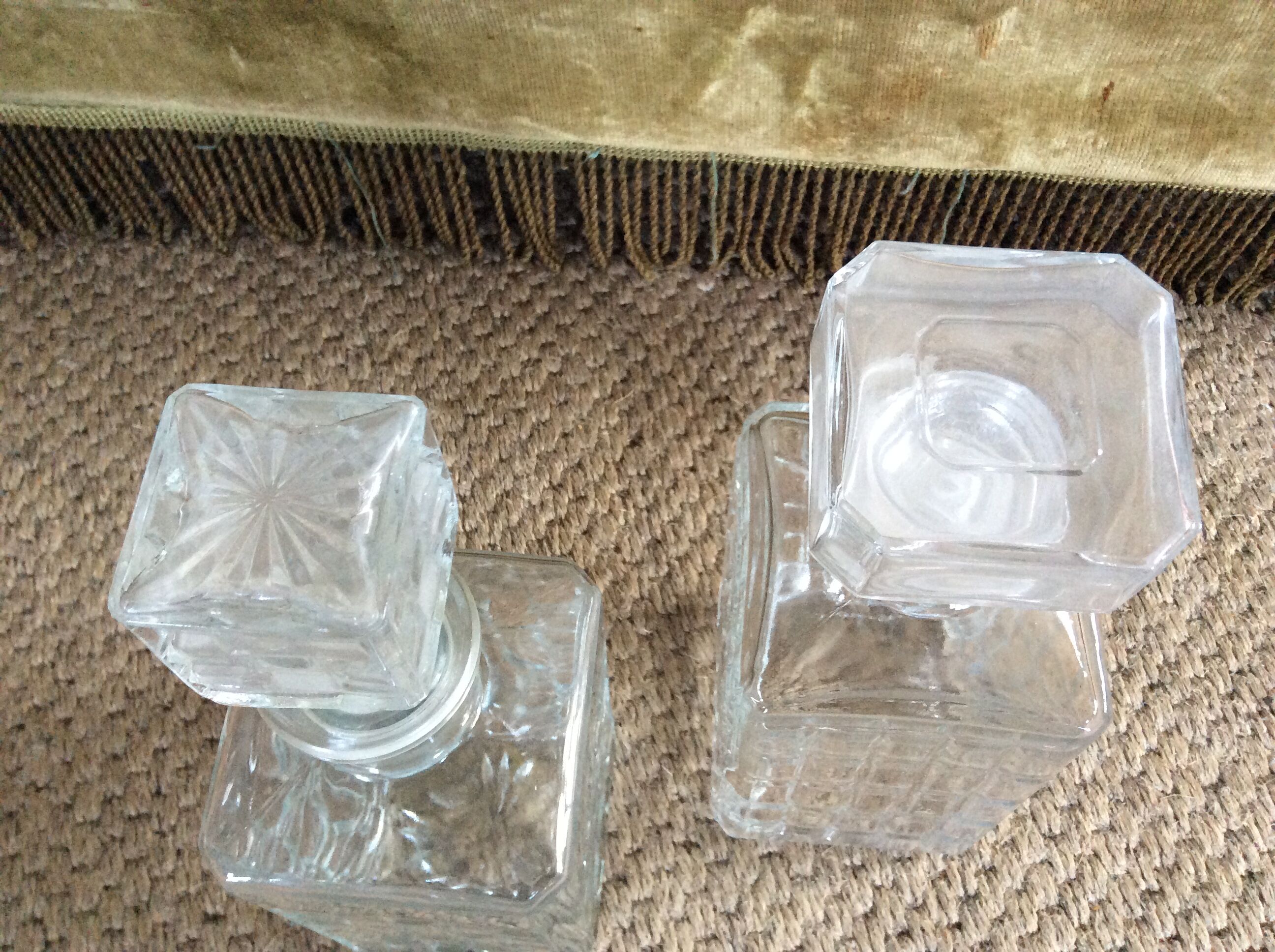 Set of whisky decanters