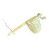 Miroir bois et verre piqué